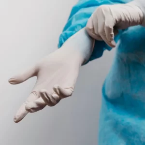 نحوه پوشیدن دستکش به روش بسته